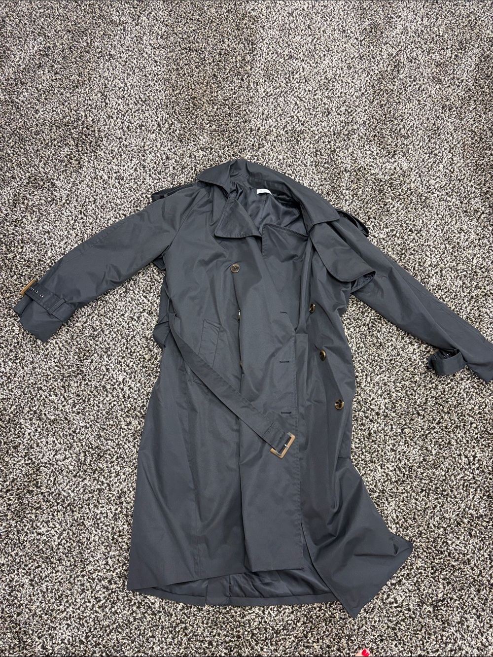 Cicy Bell Black Trench Coat Jacket